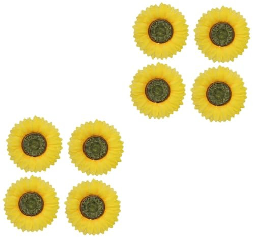 Cabilock 8 STK Sonnenblumenschmuck Hochzeitsblumengirlande Künstliche Blumengirlande Sonnenblumen Aus Seide Dekoration Gefälschte Sonnenblume Künstliche Sonnenblumenköpfe Tischgirlande