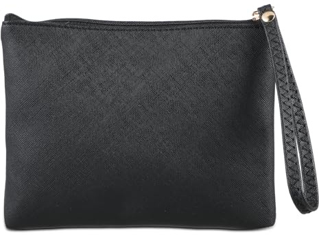 Small Makeup Bag for Purse PU Leather Pencil Case Pouches Vintage DIY Craft Zipper Bags Portable Cosmetic Storage Utility Lipstick Holder Stuff Bags for Travel Toiletry Stationary