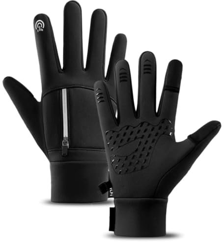 Joa XL Fahrradhandschuhe Warm Handschuhe Flip-Finger-Design Skihandschuhe Wasserdicht Touchscreen Handschuhe Winddicht Atmungsaktiv Running-Handschuhe für Winter Outdoor Sports Angeln