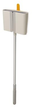 Joseph Joseph CleanTech Wall-mounted Adjustable Long Handle Broom Sweeper with Dust-shield Storage, Indoor Sweeping Floor Brush with Soft Bristles and Comb