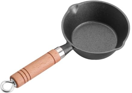 Cabilock Mini Padella Ghisa Per Frittura e Latte Utensile Portatile Per Picnic e Profondità Maggiore Per