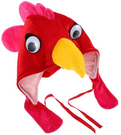 Cabilock Charmante Hahn Mütze Tier Cosplay Haar Accessoire Weiche Huhn Kopfbedeckung