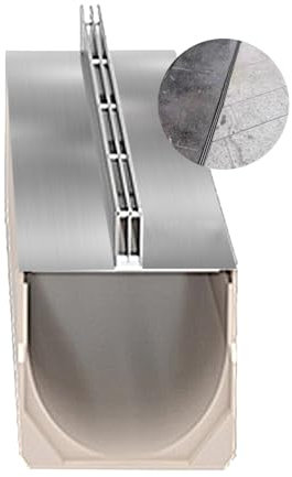 BomDog Drenajes Y Rejillas de Canal Alto, Drenaje Extraíble Kit de Drenaje de Zanja/Sier/100X35X35Cm