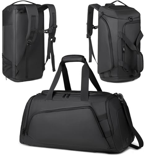 Ogetok 45L Large Gym Bag Sport Duffle Backpack for Men Women, Water Resistant Fitness Sport Tote Bags Travel Weekend Overnight Carry on Bag with Shoe & Wet & Insulation Pocket & Laptop Compartment