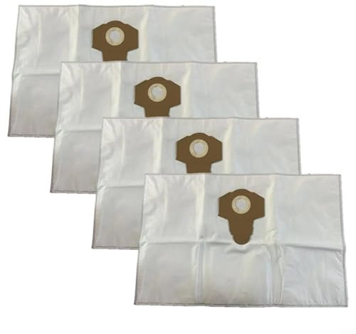 Puupaa Lot de 4 sacs d'aspirateur de rechange pour aspirateur Einhell TC-VC1820 TE-VC 1825, TE-VC 1925 SA, TE-VC 2025 SACL - Sacs à poussière de grande capacité