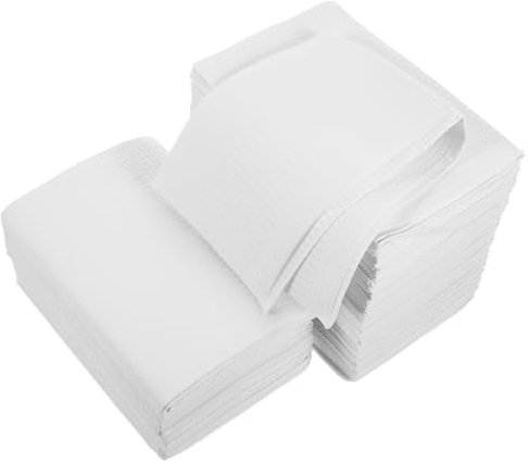 PACKOVE 125pcs Disposable Manicure Pads Nail Art Cleaning Mat for Salon White Nail Table Protector Easy to Use Care Practice Mat