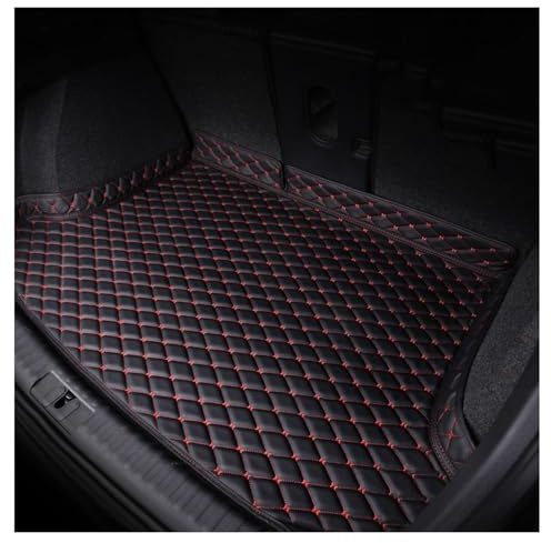 GNTHERF Auto Leder Kofferraummatte, für VW Golf 7/GTI R Mk7 2013-2023 2024 2025 Wasserdicht Kofferraumwanne Schutzmatte Antirutsch Kofferraum Schutz Zubehör,A