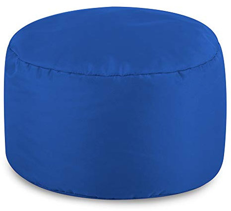 Bean Bag Bazaar Sitzsack Hocker, Blau, Outdoor Sitzsack mit Füllung, Bean Bag, Wasserabweisender Stoff, Pouf Fußhocker für Wohnzimmer, Garten, Terrasse