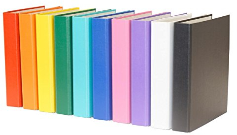 10x Ringbuch/DIN A5 / 2-Ring Ordner / 10 Farben