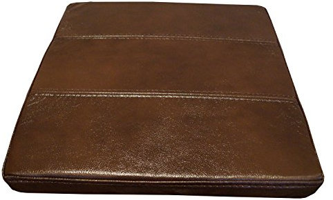 Quattro Meble Dunkelbraun Echtleder Sitzkissen Lederkissen Sitzpolster fur Sessel Stuhle Echt Leder Kissen Sitzauflage Auflage Modell 3P (50 x 50 cm)