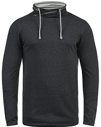 Blend BHPallo Herren Longsleeve Langarmshirt Shirt mit Tube-Neck-Kragen, Größe:XL, Farbe:Charcoal (70818)
