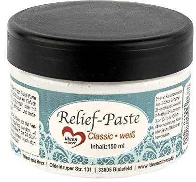 Ideen mit Herz Relief-Paste | classic | weiß | 150 ml