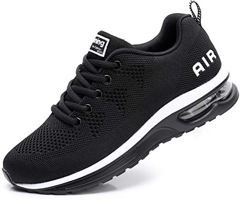 FLARUT Scarpe da Ginnastica Corsa Sportive Fitness Donna Running Sneakers Basse Interior Air Casual all'Aperto(Nero,41)