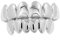 Asien Zähne Grillz Mund Oben Unten Hip Hop Teeth Grills Für Männer Und Frauen - Silber, Messing, Flache Zähne, Unterhaltung, Unisex, Einfarbig