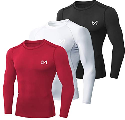 MEETYOO Herren U6t Shirt, Schwarz + Weiß + Rot, M EU