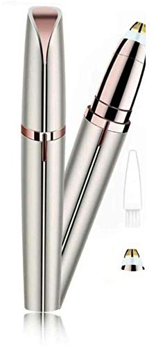 FLAWLBSS Epilatore Sopracciglia Donna Depilatore Viso Rasoio Elettrico di Precisione Indolore Bianco Femminile Ricaricabile con Led
