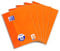 Oxford Collegeblock A4 blanko, 80 Blatt, gelocht, orange, 5 Stück