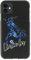 Personalised Phone Case For Apple iPhone 16, 15, 14,13, 12, 11, Pro Max, Mini, XR, XS, SE Medium Blue Marble Football Phone Case with Name on Soft Black Gel TPU Phone Cover