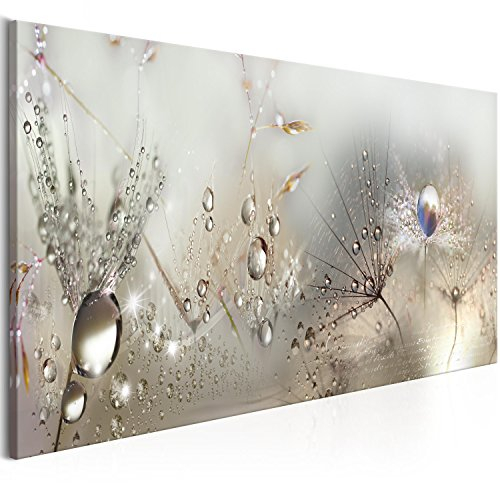 murando - Akustikbild Pusteblume 135x45 cm 1 tlg Bilder Akustikschaum Schallschutz Akustikpaneele Wandpaneele Schalldämmung Wandbild Schallabsorber Akustikplatten Blumen Natur Grau b-C-0169-b-b