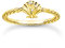 THOMAS SABO Ring Seil mit Muschel vergoldetes Silber TR2400-414-14-48