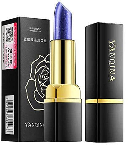 Color Changing Lipstick, Blue Rose Temperature Changing Lipstick Non-sticky Lipstick Long Lasting Waterproof Lipstick Moisturizer Lip Balm, Nutritious Lip Gloss for Women Girls, Improve Lip Lines