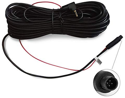 WOLFBOX G840S /G840H/G850/G900/G930 50Feet WDR Rear Camera Longer Replacement Cable for Mirror Dash Cam(4 pin, 2.5mm)