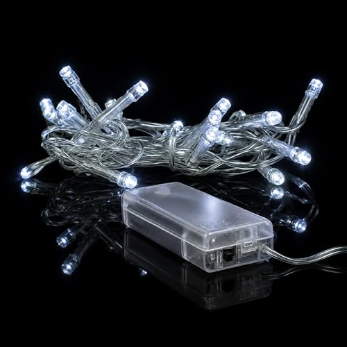 Status Oslo String Lights | Pack of 12 x 20 LED White Light Chain | 1.92 Meter Cable Length (0.4m to First Light) | Indoor Party Lights | OSLO20BW12