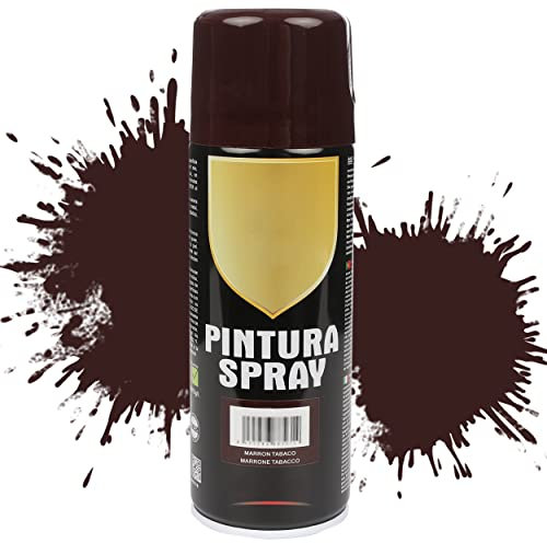 Etrexonline Pintura Spray Multicolor Profesional 400ml Adecuado Metal Madera y Plástico - Color Marron Tabaco (Paquete de 1)