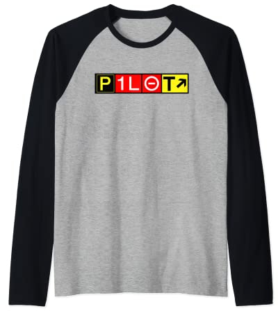 Pilot T-Shirt Runway Schilder Raglan
