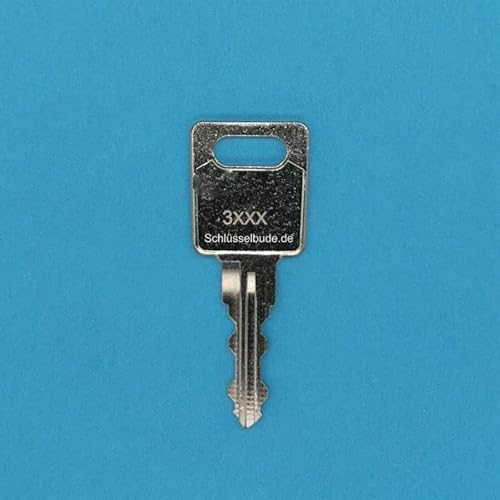 Ersatzschlüssel für ältere Jetbag und Thule Dachboxen, Skiboxen. Der Schlüssel hat den Bart an beiden Seiten. Schlüsselnummer 3018