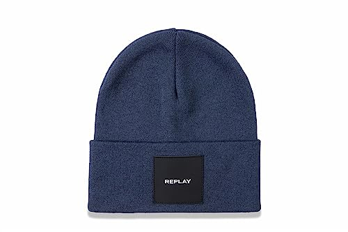 Replay Unisex Mütze Wintermütze, Dk Blue 499 (Blau), Onesize