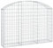 vidaXL Panier de Gabions Arqué Cage à Gabion Mur de Gabion Panier à Pierre Gabion pour Pierre Jardin Patio Extérieur 150x30x100/120 cm Fer Galvanisé