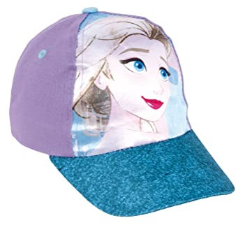 Disney ELSA Hut für Mädchen, Baseball Kappe, Frozen Design, Kinder-Sommermütze, Geschenk für Mädchen, Verstellbare Hut | Lila