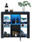 SONNI Sideboard, Küchenschrank, mit LED Beleuchtung(12 Farben können eingestellt Werden) Weiß/Schwarz Hochglanz Aufbewahrungsschrank, für Küche,Wohnzimmer,Esszimmer, 90(B)*35(T)*83(H) cm