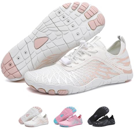 Hike Footwear Barefoot, Minimalist Trail Running Barefoot Shoes, Barefoot Shoes Women Wide Toe Box (White,36)