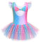 Arshiner Ballettkleidung Ballettkleid für Mädchen 2-10 Jahre Balletttrikot Tanzrock Kinder Ballett Tutu Kleid Kleinkind Glänzende Rüschenärmel Tanzkleidung Meerjungfrau 120
