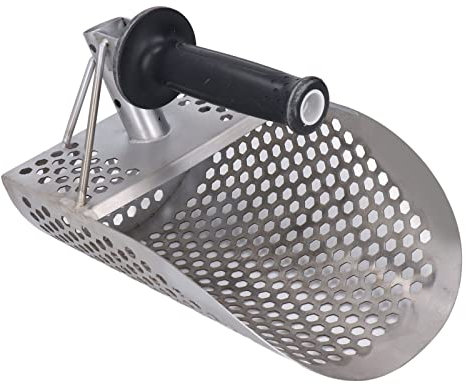 Cocoarm Pelle à sable, détecteur de métaux, pelle à sable de plage avec poignée antidérapante, pelle à tombe, en acier inoxydable, chasse au trésor, détection de métaux