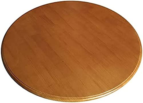 Hölzerner Lazy-Susan-Drehteller, großes rotierendes Serviertablett für Abendessen, Familienessen und Veranstaltungen, braun, 90 cm
