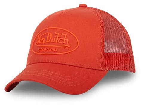 Von Dutch Kappe für Damen und Herren, Trucker-Kappe, verstellbar, Orange, Einheitsgröße
