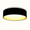 Alpinaluz LED-Deckenleuchte, Ø 40 cm, 30 W, schwarzer Textilschirm mit goldener, reflektierender Innenseite, dimmbares CCT 3000 K/4000 K/6000 K, elegantes Design für Wohnzimmer, Schlafzimmer oder Flur