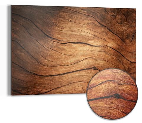 DEQORI Metall Magnettafel | 60x40 cm cm groß | Motiv Detaillierte Holzmaserung | Whiteboard für alle Magnete | Magnetboard Wand-Tafel für Küche & Büro | Design Magnetwand Pinnwand magnetisch