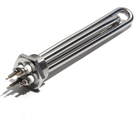 KEUQIXMR Elemento calentador de agua sumergible de 12V y 36V, calefacción de acero inoxidable, tipo doble U con rosca de 1 pulgada(600W)