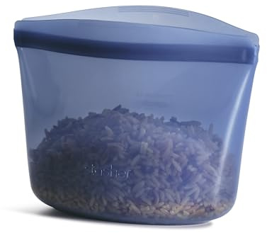 Stasher Silikon Bowl 2 Cup, Gefrierbeutel, Wiederverwendbar, Tiefsee | Lebensmittelaufbewahrung für kleine Portionen, Snacks, Meal Prep; spülmaschinenfest, BPA-frei, Küche, Kühlschrank.