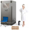 HOMFME Portable Sauna Tent, Full Body Steam Sauna with 3L Steamer Generator, Remote Control, Folding Chair, Personal Home Sauna Box Pod for Therapy Slimming Detox (Grey)