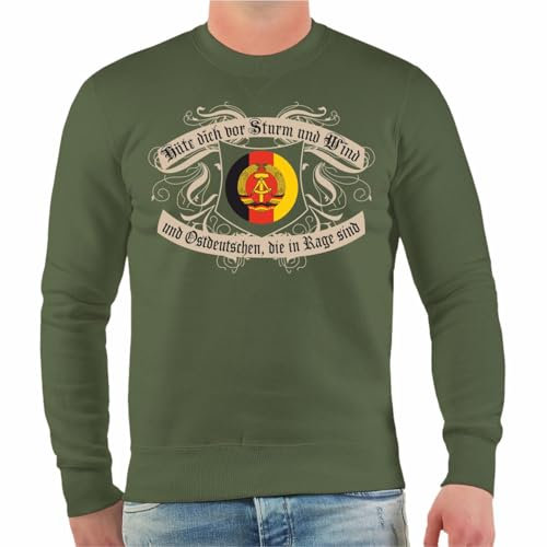 Spaß Kostet Herren Männer Pullover Ostdeutschland DDR Hüte Dich vor Ostdeutschen NVA Armee