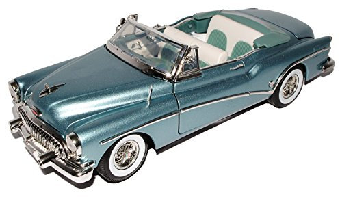 Motormax Bui-ck Skylark Cabrio Grau Blau 1953-1954 1/18 Modell Auto