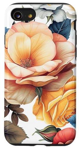 Bouquet de roses - Couleurs pastel - Graphique Coque pour iPhone SE (2020) / 7 / 8