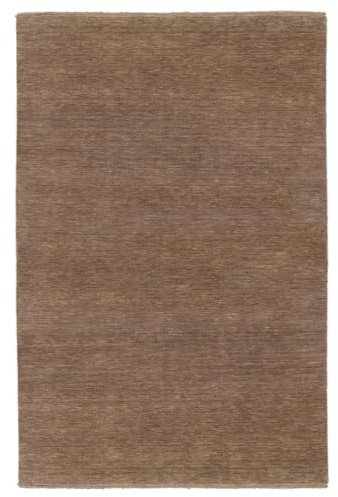 RugVista Handloom Fringes, Teppich, Shaggy/Handloom, 80 x 120 cm, Rechteckig, Niedriger Stapel, Wohnzimmer, Schlafzimmer, Diele, Nur chemische Reinigung, Care & Fair Zertifiziert, Hell Braun
