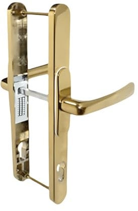 Gold Universal Flexi UPVC Repair Door Handle Set Adjustable 59mm to 96mm Adjustable PZ Centres