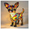 Changtai LED Hundeserie Lampe, Hundelampen aus Harz, Chihuahua/Französische Bulldogge/Dackel/Corgi/Mops Nachtlicht mit warmem LED-Licht, Niedliche Vintage Tischlampe, Haustier-Dekolampe für Hundefans